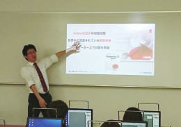 連携企業講師による検定の 重要性を伝える